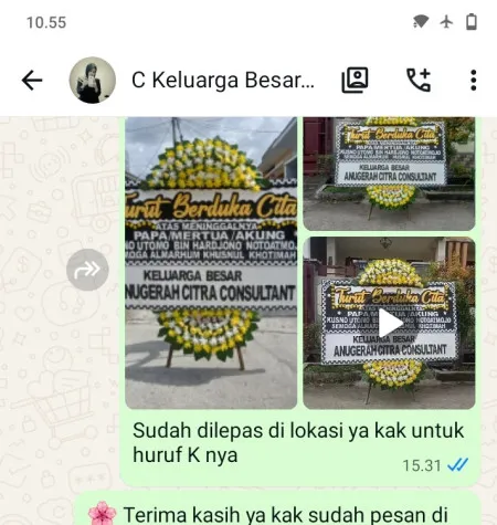 Pengiriman Papan Bunga Duka Medansatria